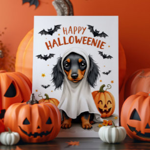 Süßer Dachshund Halloween Karte