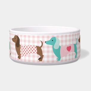 Süßer Dachshund Hund Napf