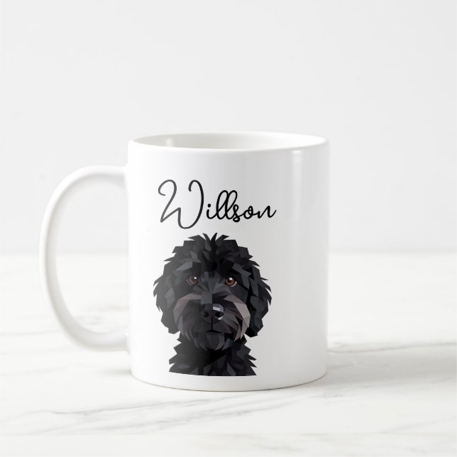 Süßer Dachshund-Hund Wasserfarben Kaffeetasse (Links)