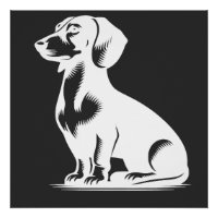 Süßer Dachshund Stylischer Kleiner Jagdhund