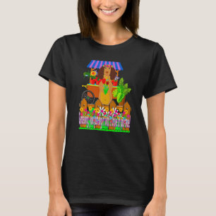 Süßer Dachshund Wiener Hund Gärtnern Doxie Hundche T-Shirt