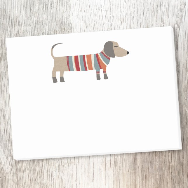 Süßer Dachshund Wiener Würstchen Hund Post-it Klebezettel (Fun Dachshund Wiener Sausage Dog post it sticky notes)
