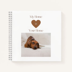 Süßer Dachshund Willkommen Hundeliebhaber Zuhause Notizbuch