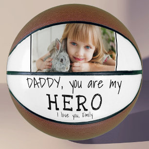 Süßer Daddy du bist mein Held Vatertagsfoto Basketball