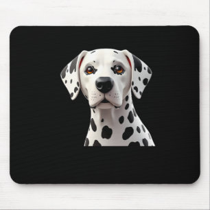 Süßer Dalmatiner hört 3D - Animals World Sticker Mousepad