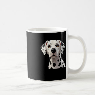 Süßer Dalmatiner hört 3D - Tiere Welt Aufkleber Kaffeetasse