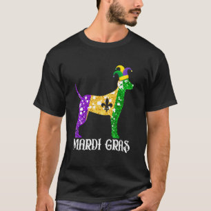 Süßer Dalmatiner-Hundeliebhaber Mardi Gras Party N T-Shirt
