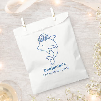 Süßer Delfin, maritime personalisierte Geburtstags Geschenktütchen