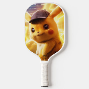 Süßer Detektiv Pikachu benutzerdefiniertes Pickleb Pickleball Schläger
