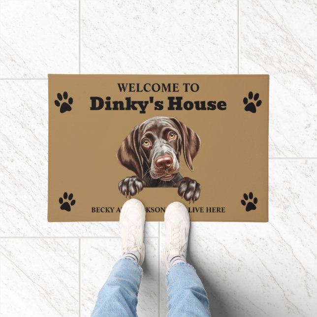 Süßer Deutscher Kurzhaariger Pointer-Hund Fußmatte (Indoor)