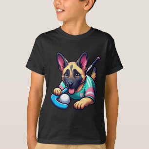 Süßer Deutscher Schäferhund Feldhockey-Welpe Masko T-Shirt
