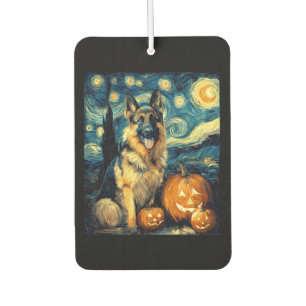 Süßer Deutscher Schäferhund Halloween-Kürbisgesich Autolufterfrischer