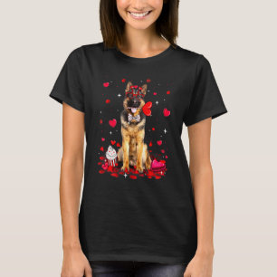 Süßer Deutscher Schäferhund Herz Cos zum Valentins T-Shirt