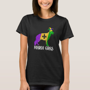 Süßer deutscher Schäferhund Mardi Gras Party Narr T-Shirt