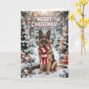Süßer deutscher Schäferhund Weihnachten Hundeliebh Karte