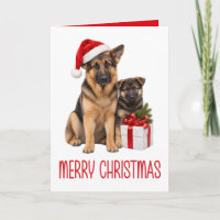 Süßer Deutscher Schäferhund Weihnachten Hundeliebh
