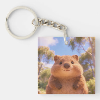 Süßer dicker Quokka-Schlüsselanhänger Schlüsselanhänger