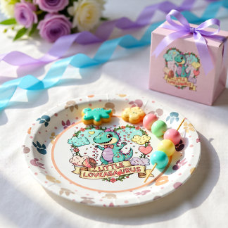 Süßer Dino Geburtstag Personalisiert Pappteller
