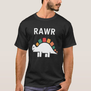 Süßer Dino Rawr Dinosaur Brüllend Lustiges Kind Di T-Shirt