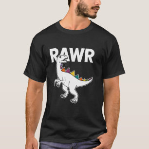 Süßer Dino Rawr Dinosaur Brüllend Lustiges Kind Di T-Shirt