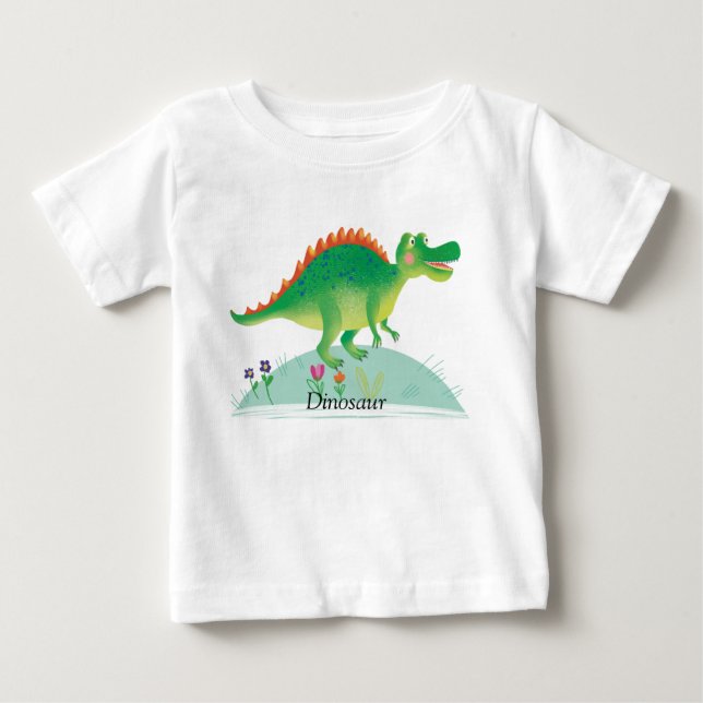 Süßer Dinosaurier Baby T-shirt (Vorderseite)