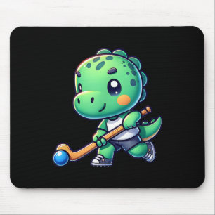 Süßer Dinosaurier Feldhockey-Mannschaftsspieler  Mousepad