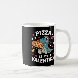 Süßer Dinosaurier hält Pizza für ein lustiges Vale Kaffeetasse