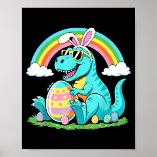 Süßer Dinosaurier-Hasen-Ei-Glücklicher-Ostrawr-T-R Poster