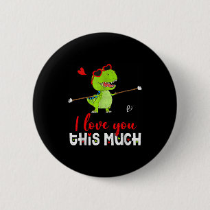 Süßer Dinosaurier Ich Liebe Dich So Sehr Valentins Button