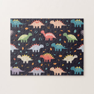 Süßer Dinosaurier, Marine Süßer Bunter Dinosaurier Puzzle