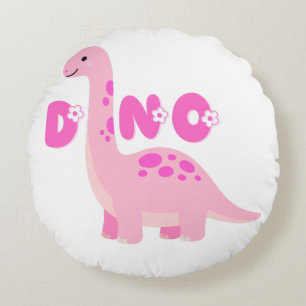 Süßer Dinosaurier 🦕 Rundes Kissen