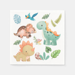 süßer Dinosaurier  Serviette