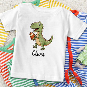 Süßer Dinosaurier spielt Fußball Baby T-shirt