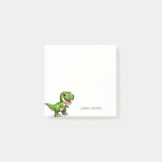 Süßer Dinosaurier Trendiges Benutzerdefiniert Post-it Klebezettel (Vorderseite)