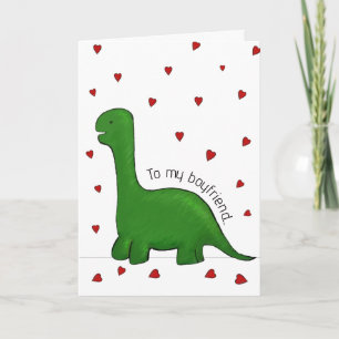 Süßer Dinosaurier-Valentinstag-Freund Karte