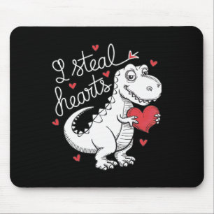 Süßer Dinosaurier Valentinstag Ich stehle Herzen f Mousepad