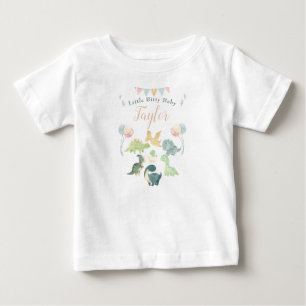 Süßer Dinosaurier-Wasserfarbe personalisiertes Bab Baby T-shirt