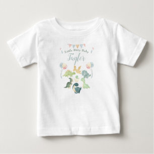 Süßer Dinosaurier Wasserfarben Personalisiert Baby T-shirt
