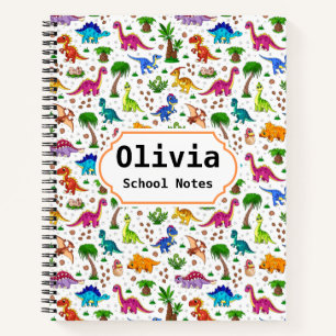 Süßer Dinosaurier Zurück zur Schule Notizbuch