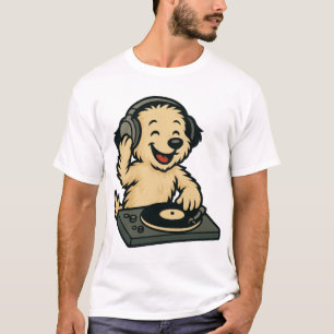 Süßer DJ-Hund mit Kopfhörern � Lustiges Geschenk f T-Shirt
