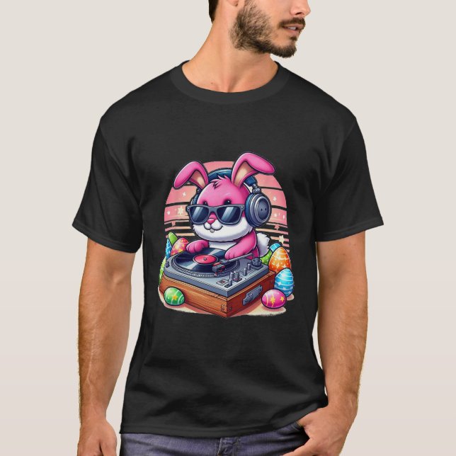 Süßer Dj Osterhase  T-Shirt (Vorderseite)