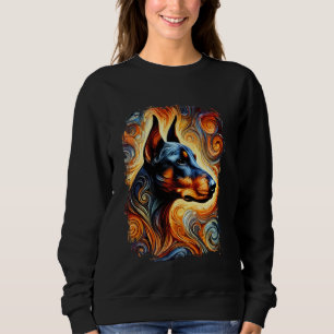 Süßer Dobermann als farbenfrohes Kunstwerk Sweatshirt