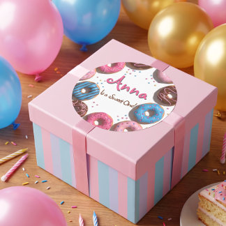 Süßer Donut Geburtstag Runder Aufkleber