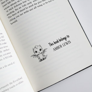Süßer Drache Dieses Buch gehört Stempel