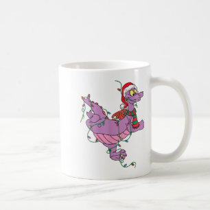 Süßer Drache Figment Lichter Weihnachten Santa Tie Kaffeetasse