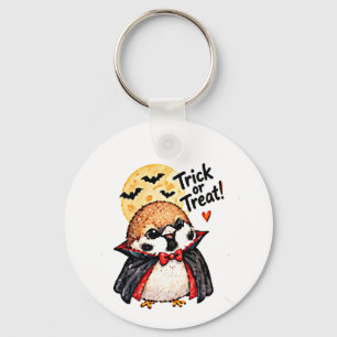 Süßer Dracula Halloween Spatz Chibi Manga Anime Schlüsselanhänger