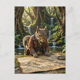 Süßer Eichhörnchen-Entdecker Postkarte