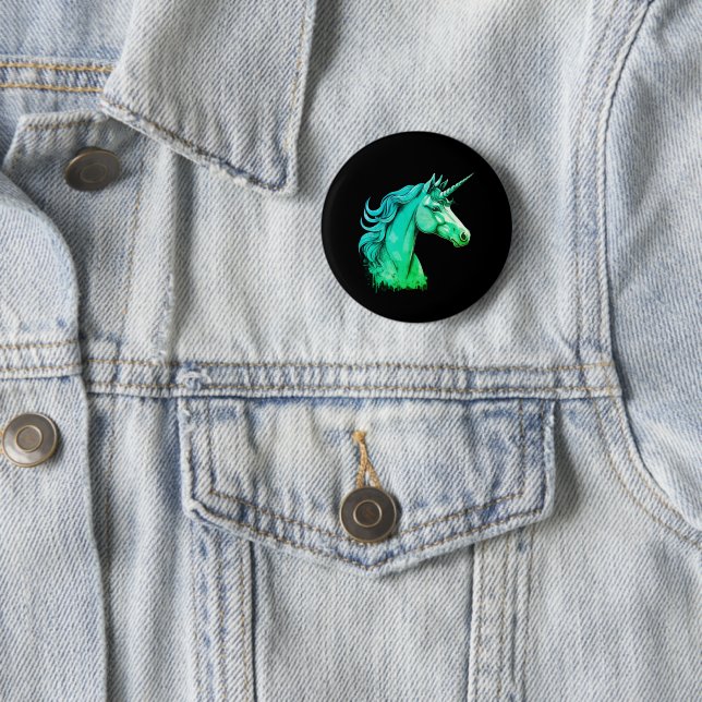 Süßer Einhorn-Knopf - Ein wunderliches Geschenk Button (Beispiel)