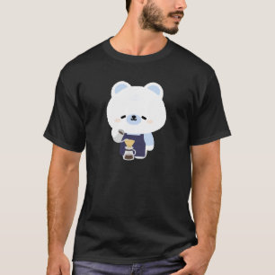 Süßer Eisbär-Barista T-Shirt