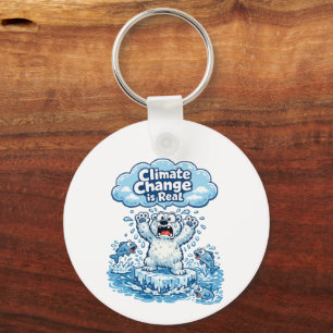 Süßer Eisbär Klimawandel ist real Schlüsselanhänger